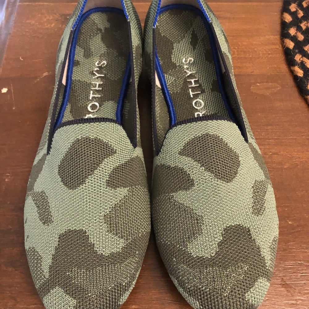 Brand new Rothys camo loafers